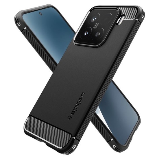 Husă Spigen Rugged Armor, negru mat - Xiaomi 15 (15, ACS08859) by www.silkase.ro