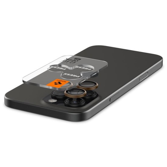 Set 6 protectii sticla camera foto Spigen Optik EZ FIT compatibil cu iPhone 16 Pro / 16 Pro Max Desert Titanium (Spigen, Ingredi) by www.silkase.ro Set 6 protectii sticla camera foto Spigen Optik EZ FIT compatibil cu iPhone 16 Pro / 16 Pro Max Desert Titanium (Ingredi, AGL08862) by www.silkase.ro