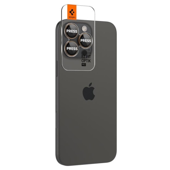 Set 6 protectii sticla camera foto Spigen Optik EZ FIT compatibil cu iPhone 16 Pro / 16 Pro Max Desert Titanium (Spigen, Ingredi) by www.silkase.ro Set 6 protectii sticla camera foto Spigen Optik EZ FIT compatibil cu iPhone 16 Pro / 16 Pro Max Desert Titanium (Ingredi, AGL08862) by www.silkase.ro