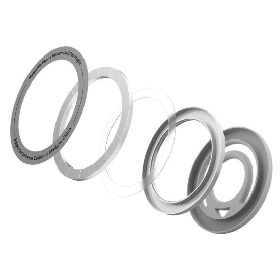Suport telefon Spigen Dual Pop MagSafe, gri, universal (Suporturi Auto și Birou, AMP08887) by www.silkase.ro
