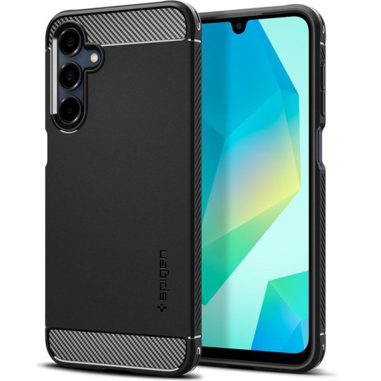 Husa Spigen Rugged Armor compatibila cu Samsung Galaxy A16 4G / A16 5G Matte Black (A16, ACS08891) by www.silkase.ro