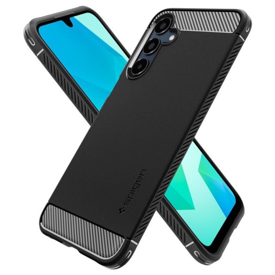 Husa Spigen Rugged Armor compatibila cu Samsung Galaxy A16 4G / A16 5G Matte Black (A16, ACS08891) by www.silkase.ro