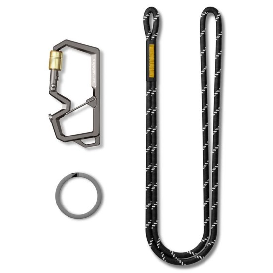 Carabina cu inel pentru chei Spigen generatia a 2-a, 1 bucata, gunmetal (Diverse accesorii, AHP08894) by www.silkase.ro
