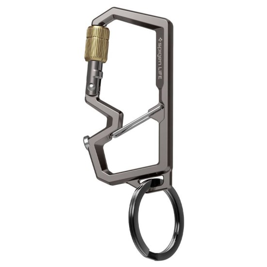 Carabina cu inel pentru chei Spigen generatia a 2-a, 1 bucata, gunmetal (Diverse accesorii, AHP08894) by www.silkase.ro