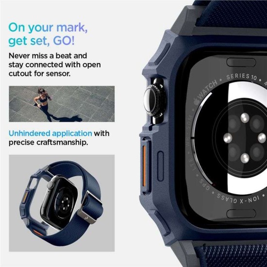 Bratara Spigen Lite Fit "Pro" pentru Apple Watch, albastru navy, set 1x (Spigen, Ingredi) by www.silkase.ro Bratara Spigen Lite Fit "Pro" pentru Apple Watch, albastru navy, set 1x (Ingredi, ACS08925) by www.silkase.ro