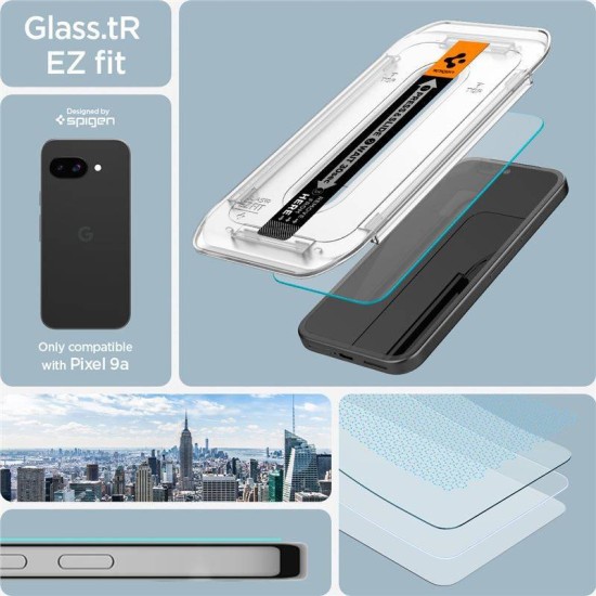 Set 2 folii de protectie Spigen Glass tR EZ Fit pentru Google Pixel 9a, transparent (Spigen, Pixel 9a) by www.silkase.ro Set 2 folii de protectie Spigen Glass tR EZ Fit pentru Google Pixel 9a, transparent (Pixel 9a, AGL08938) by www.silkase.ro