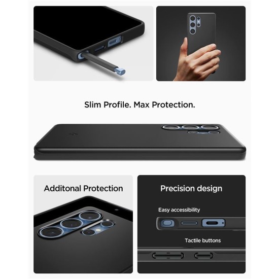 Husa Spigen Thin Fit pentru Samsung Galaxy S25 Ultra, Magsafe, negru (Spigen, S25 Ultra) by www.silkase.ro Husa Spigen Thin Fit pentru Samsung Galaxy S25 Ultra, Magsafe, negru (S25 Ultra, ACS08946) by www.silkase.ro