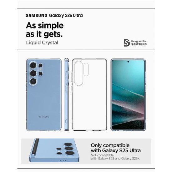 Husa Spigen Liquid Crystal pentru Samsung Galaxy S25 Ultra, crystal clear (Spigen, S25 Ultra) by www.silkase.ro Husa Spigen Liquid Crystal pentru Samsung Galaxy S25 Ultra, crystal clear (S25 Ultra, ACS08948) by www.silkase.ro