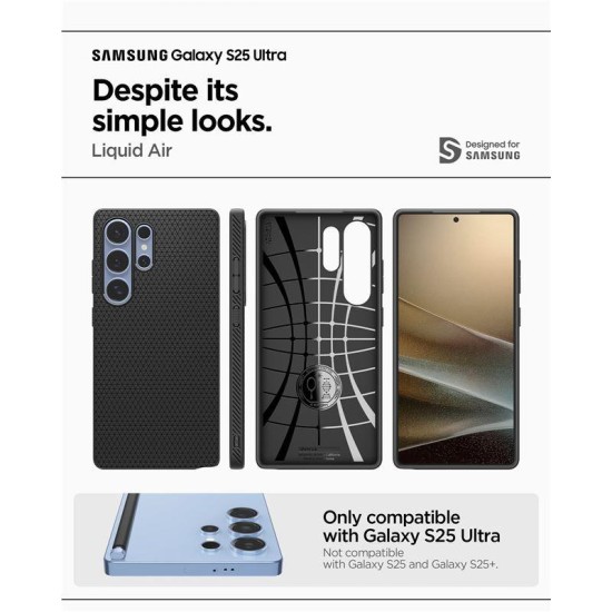 Husa Spigen Liquid Air pentru Samsung Galaxy S25 Ultra, culoare negru mat (UAG, S25 Ultra) by www.silkase.ro Husa Spigen Liquid Air pentru Samsung Galaxy S25 Ultra, culoare negru mat (S25 Ultra, ACS08953) by www.silkase.ro