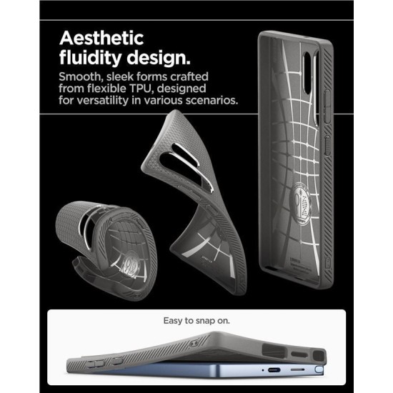 Husa Spigen Liquid Air pentru Samsung Galaxy S25 Ultra, culoare marble gray (S25 Ultra, ACS08954) by www.silkase.ro