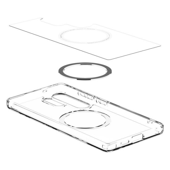 Husa Spigen Ultra Hybrid pentru Samsung Galaxy S25 Ultra, Magsafe, alb clear (S25 Ultra, ACS08956) by www.silkase.ro
