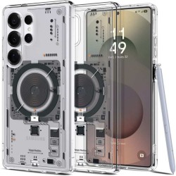 Husa Spigen Ultra Hybrid Magsafe, protectie hibrida, colturi cu perne de aer, transparent, pentru Samsung Galaxy S25 Ultra