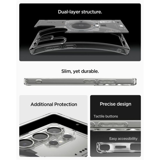 Husa Spigen Ultra Hybrid Magsafe, protectie hibrida, colturi cu perne de aer, transparent, pentru Samsung Galaxy S25 Ultra (Spigen, S25 Ultra) by www.silkase.ro Husa Spigen Ultra Hybrid Magsafe, protectie hibrida, colturi cu perne de aer, transparent, pentru Samsung Galaxy S25 Ultra (S25 Ultra, ACS08959) by www.silkase.ro