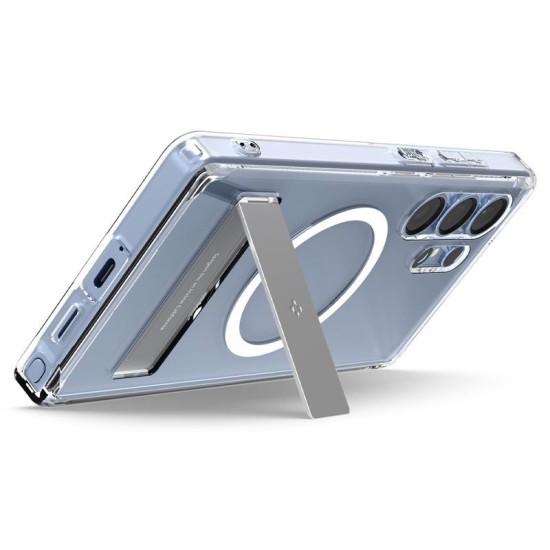 Husa Spigen Ultra Hybrid S MagSafe pentru Samsung Galaxy S25 Ultra, clear white (S25 Ultra, ACS08963) by www.silkase.ro