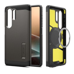 Husa Spigen Tough Armor MagSafe pentru Samsung Galaxy S25 Ultra, gunmetal 
