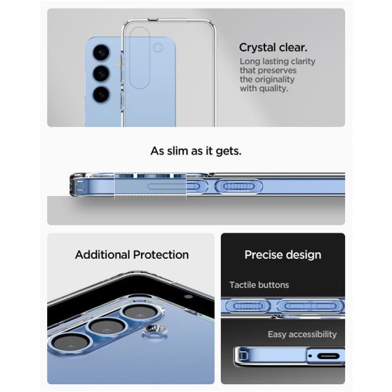 Husa Spigen Liquid Crystal compatibila cu Samsung Galaxy S25 Plus Crystal Clear (Spigen, S25 Plus) by www.silkase.ro Husa Spigen Liquid Crystal compatibila cu Samsung Galaxy S25 Plus Crystal Clear (S25 Plus, ACS08974) by www.silkase.ro