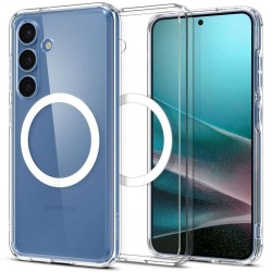 Husa Spigen Ultra Hybrid pentru Samsung Galaxy S25 Plus, Magsafe, alb clear
