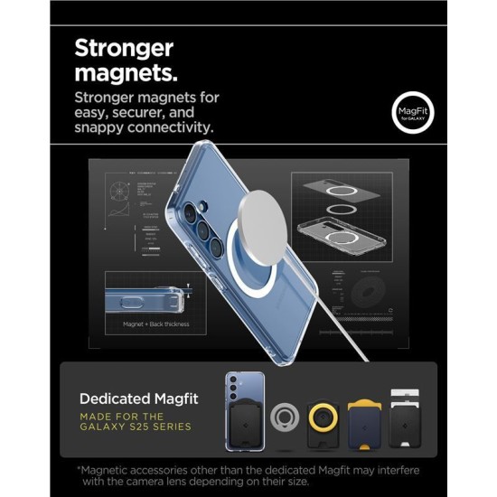 Husa Spigen Ultra Hybrid pentru Samsung Galaxy S25 Plus, Magsafe, alb clear (Spigen, S25 Plus) by www.silkase.ro Husa Spigen Ultra Hybrid pentru Samsung Galaxy S25 Plus, Magsafe, alb clear (S25 Plus, ACS08981) by www.silkase.ro