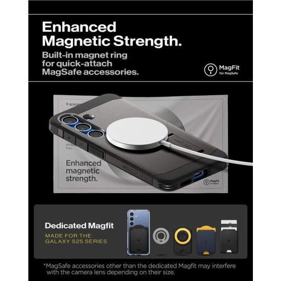 Husa pentru telefon, Spigen, pentru Samsung Galaxy S25+ Plus, design minimalist, Gunmetal (Spigen, S25 Plus) by www.silkase.ro Husa pentru telefon, Spigen, pentru Samsung Galaxy S25+ Plus, design minimalist, Gunmetal (S25 Plus, ACS08988) by www.silkase.ro