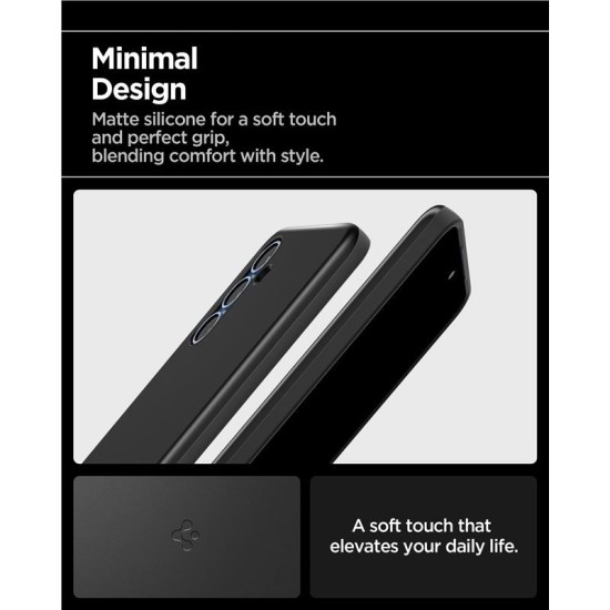 Husa slim Spigen Thin Fit MagSafe compatibila cu Samsung Galaxy S25 Black (Spigen, S25) by www.silkase.ro Husa slim Spigen Thin Fit MagSafe compatibila cu Samsung Galaxy S25 Black (S25, ACS08993) by www.silkase.ro