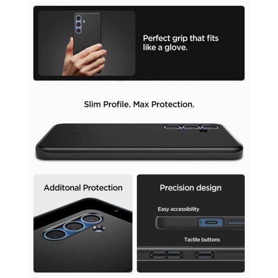 Husa slim Spigen Thin Fit MagSafe compatibila cu Samsung Galaxy S25 Black (Spigen, S25) by www.silkase.ro Husa slim Spigen Thin Fit MagSafe compatibila cu Samsung Galaxy S25 Black (S25, ACS08993) by www.silkase.ro