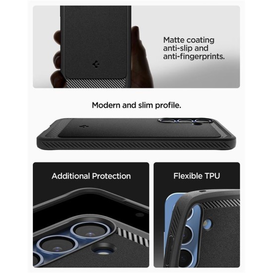 Husa telefon Spigen Rugged Armor MagSafe, TPU, carbon, negru (Spigen, S25) by www.silkase.ro Husa telefon Spigen Rugged Armor MagSafe, TPU, carbon, negru (S25, ACS08998) by www.silkase.ro