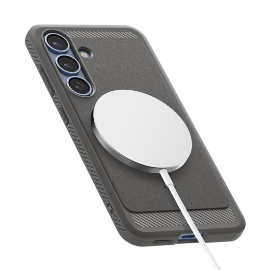 Husa telefon pentru Samsung Galaxy S25, Spigen, TPU, MagSafe, gri (S25, ACS08999) by www.silkase.ro