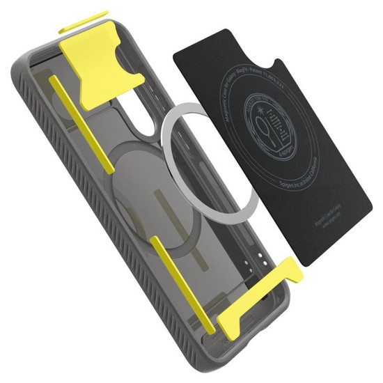 Husa telefon pentru Samsung Galaxy S25, Spigen, TPU, MagSafe, gri (S25, ACS08999) by www.silkase.ro