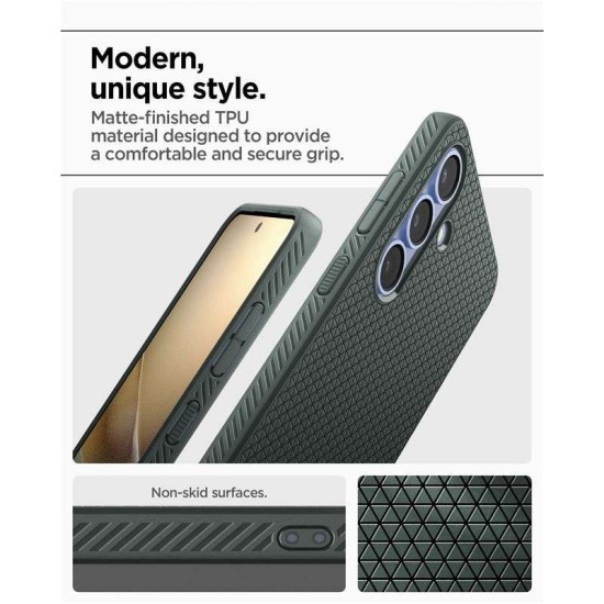 Husa Spigen Liquid Air compatibila cu Samsung Galaxy S25 Green (Spigen, S25) by www.silkase.ro Husa Spigen Liquid Air compatibila cu Samsung Galaxy S25 Green (S25, ACS09001) by www.silkase.ro