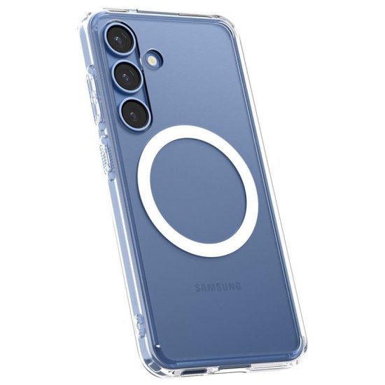 Husa Spigen Ultra Hybrid pentru Samsung Galaxy S25, Magsafe, alb clear (S25, ACS09002) by www.silkase.ro