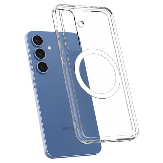 Husa Spigen Ultra Hybrid pentru Samsung Galaxy S25, Magsafe, alb clear (S25, ACS09002) by www.silkase.ro