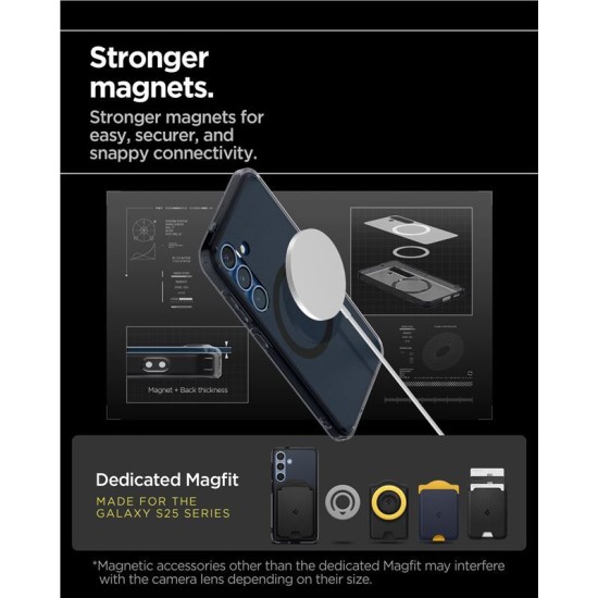 Husa hibrida Spigen Ultra Hybrid MagSafe pentru Samsung Galaxy S25, negru matuit (Spigen, Ingredi) by www.silkase.ro Husa hibrida Spigen Ultra Hybrid MagSafe pentru Samsung Galaxy S25, negru matuit (S25, ACS09005) by www.silkase.ro