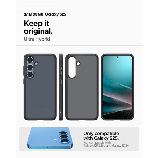 Husa telefon Spigen Ultra Hybrid, negru inghetat, hibrid TPU + PC, protectie socuri, set 1x etui (Spigen, S25) by www.silkase.ro Husa telefon Spigen Ultra Hybrid, negru inghetat, hibrid TPU + PC, protectie socuri, set 1x etui (S25, ACS09007) by www.silkase.ro