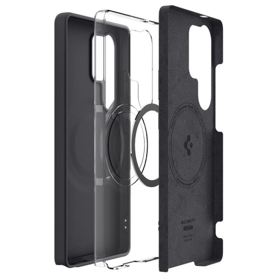 Husa Spigen Silicone Fit MagSafe pentru Samsung Galaxy S25 Ultra, black (Spigen, S25 Ultra) by www.silkase.ro Husa Spigen Silicone Fit MagSafe pentru Samsung Galaxy S25 Ultra, black (S25 Ultra, ACS09017) by www.silkase.ro