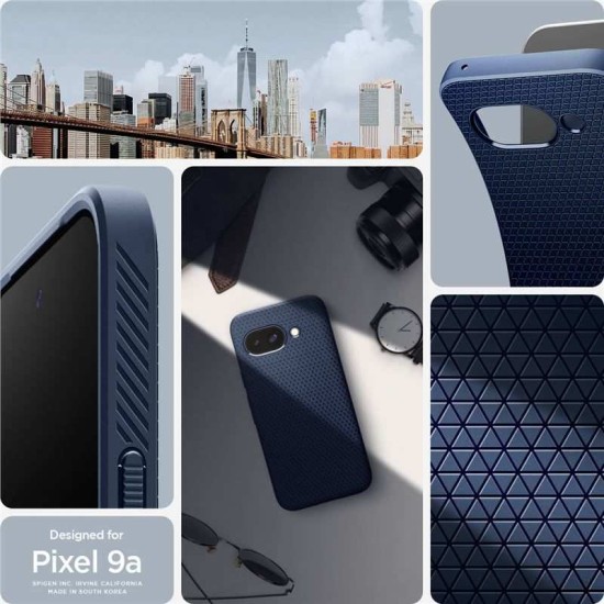 Husa Spigen Liquid Air pentru Google Pixel 9a, albastru navy (Pixel 9a, ACS09040) by www.silkase.ro