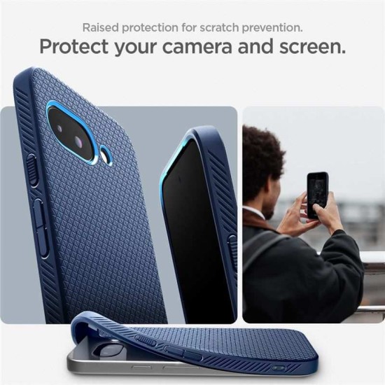 Husa Spigen Liquid Air pentru Google Pixel 9a, albastru navy (Pixel 9a, ACS09040) by www.silkase.ro