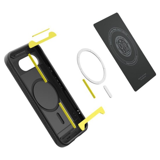 Husa Spigen Rugged Armor pentru Google Pixel 9a, Magsafe, negru mat (Pixel 9a, ACS09041) by www.silkase.ro