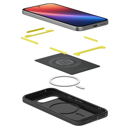 Husa Spigen Rugged Armor pentru Google Pixel 9a, Magsafe, negru mat (Pixel 9a, ACS09041) by www.silkase.ro
