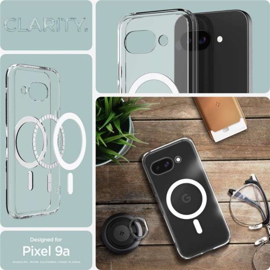 Husa Spigen Ultra Hybrid pentru Google Pixel 9a, magsafe, alb clear (Spigen, Pixel 9a) by www.silkase.ro Husa Spigen Ultra Hybrid pentru Google Pixel 9a, magsafe, alb clear (Pixel 9a, ACS09043) by www.silkase.ro