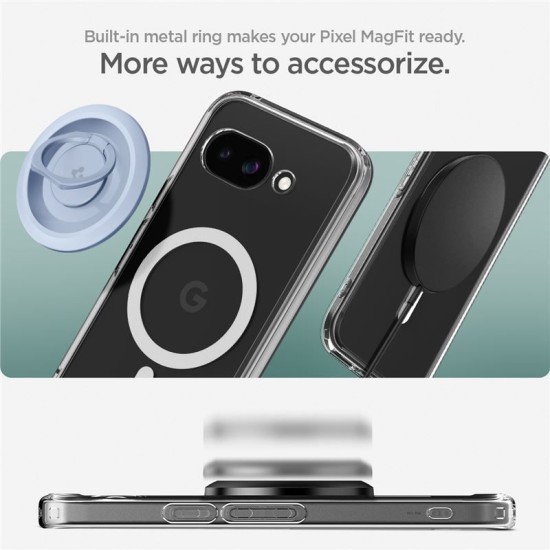 Husa Spigen Ultra Hybrid pentru Google Pixel 9a, magsafe, alb clear (Spigen, Pixel 9a) by www.silkase.ro Husa Spigen Ultra Hybrid pentru Google Pixel 9a, magsafe, alb clear (Pixel 9a, ACS09043) by www.silkase.ro