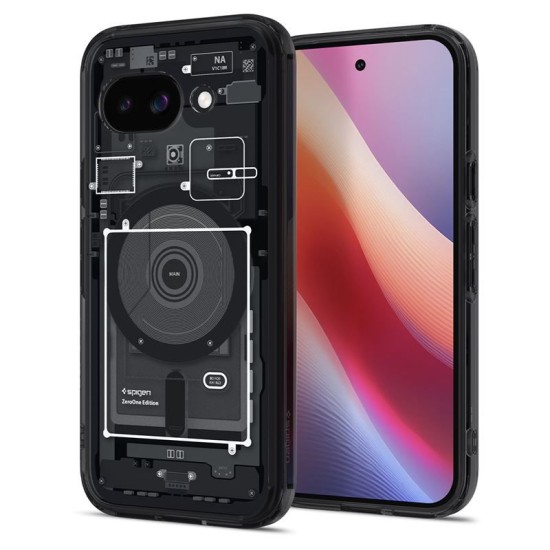 Husa Spigen Ultra Hybrid pentru Google Pixel 9a, Magsafe, zero one black (Pixel 9a, ACS09044) by www.silkase.ro