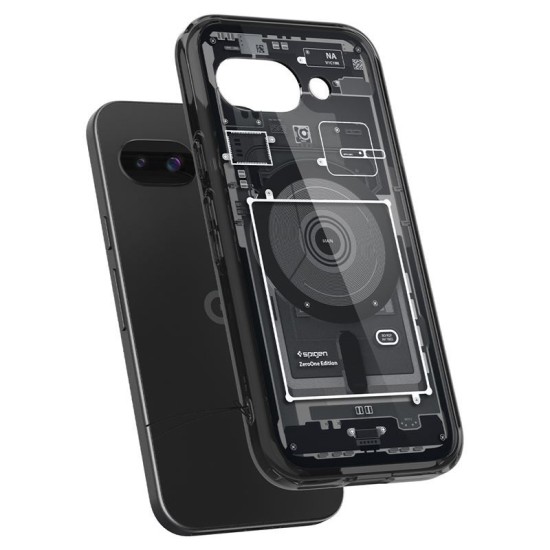 Husa Spigen Ultra Hybrid pentru Google Pixel 9a, Magsafe, zero one black (Pixel 9a, ACS09044) by www.silkase.ro