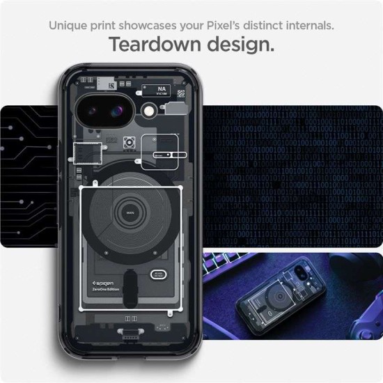 Husa Spigen Ultra Hybrid pentru Google Pixel 9a, Magsafe, zero one black (Pixel 9a, ACS09044) by www.silkase.ro