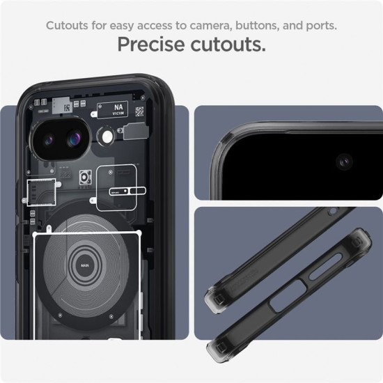 Husa Spigen Ultra Hybrid pentru Google Pixel 9a, Magsafe, zero one black (Pixel 9a, ACS09044) by www.silkase.ro