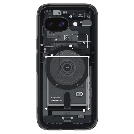 Husa Spigen Ultra Hybrid pentru Google Pixel 9a, Magsafe, zero one black (Pixel 9a, ACS09044) by www.silkase.ro