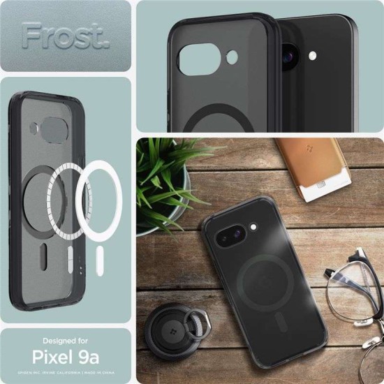 Husa Spigen Ultra Hybrid pentru Google Pixel 9a, Magsafe, frost black (Pixel 9a, ACS09045) by www.silkase.ro