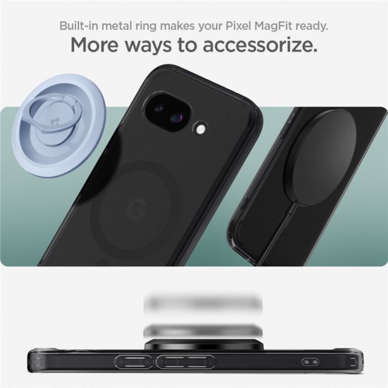 Husa Spigen Ultra Hybrid pentru Google Pixel 9a, Magsafe, frost black (Pixel 9a, ACS09045) by www.silkase.ro