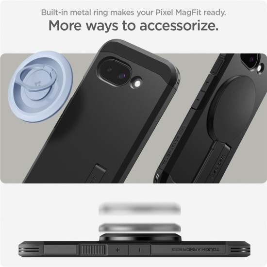 Husa Spigen Tough Armor pentru Google Pixel 9a, Magsafe, negru (Pixel 9a, ACS09046) by www.silkase.ro