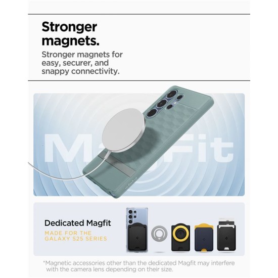 Husa Spigen Parallax MagSafe pentru Samsung Galaxy S25 Ultra, sage green (S25 Ultra, ACS09053) by www.silkase.ro