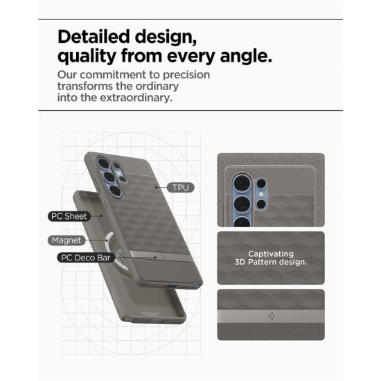 Husa Spigen Parallax MagSafe pentru Samsung Galaxy S25 Ultra, ash gray (Spigen, S25 Ultra) by www.silkase.ro Husa Spigen Parallax MagSafe pentru Samsung Galaxy S25 Ultra, ash gray (S25 Ultra, ACS09055) by www.silkase.ro